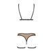 Еротичний комплект спідньої білизни Passion GABI SET L/XL beige, трусики з гартерами SO8436 фото 4