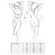 Корсет-сорочка с пажами Passion PALOMA CORSET XXL/XXXL, white, трусики, полупрозрачный EL13303 фото 3