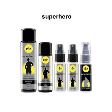 Стимулирующий лубрикант на водной основе pjur Superhero Energizing glide 100 мл, с экстрактом гинкго билоба PJ10590 фото
