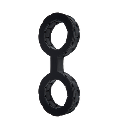 Наручники з силікону Doc Johnson The Cuffs Small - Black, добре тягнуться, для рук і для ніг SO1965 фото