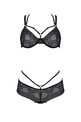 Комплект Passion DROSERA BIKINI black, XXL/XXXL, бюстгальтер и трусики-кюлоты SX0469 фото