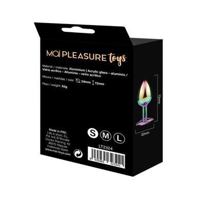 Металлическая анальная пробка MAI Attraction Toys №72 Rainbow SO6038 фото