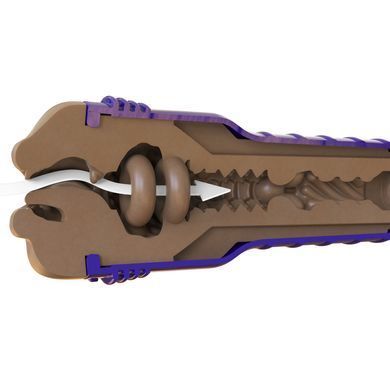 Мастурбатор-ротик Fleshlight Boost Blow Medium Dark Flesh, плавающие кольца Turbo Tech SX1316 фото