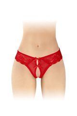Трусики-стрінги з відкритим доступом Fashion Secret Alicia Red, з бантиком SX2620 фото