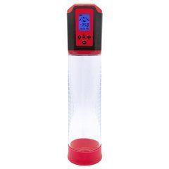 Автоматична вакуумна помпа Men Powerup Passion Pump Red, LED-табло, перезаряджувана, 8 режимів SO6226 фото