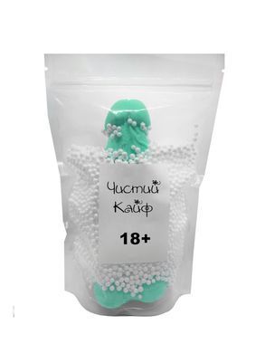 Мыло в форме пениса Чистий Кайф Turquoise size XL, крафтовое мыло-член, натуральное SO2768 фото