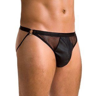 Мужские открытые слипы Passion 034 OPEN LUKE S/M Black, экокожа SO7574 фото