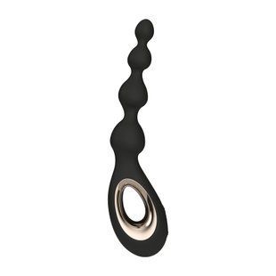 Анальные бусы с вибрацией LELO Soraya Beads Black, разный диаметр бусин, 8 режимов SO9531 фото