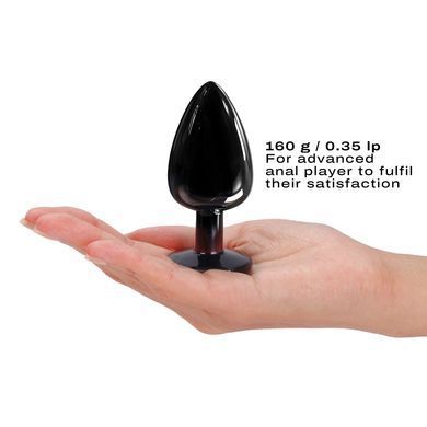 Металлическая анальная пробка с кристаллом Dorcel Diamond Plug Black L SO7810 фото
