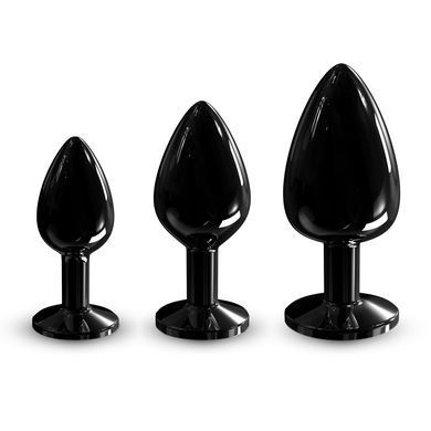 Металлическая анальная пробка с кристаллом Dorcel Diamond Plug Black L SO7810 фото