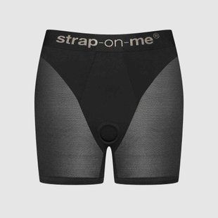 Шорты с фиксацией дилдо Strap-On-Me Harness Lingerie Halo - M - Black SX3521 фото