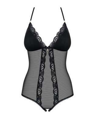 Сетчатое боди с открытыми ягодицами Obsessive 841-TED-1 teddy S/M, черный SO7184 фото