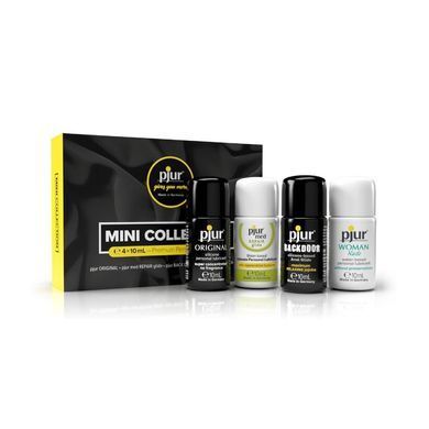 Набір змазок pjur MINI COLLECTION 4&times;10 мл: med REPAIR glide, WOMAN Nude, ORIGINAL, BACKDOOR Relaxing SO6710 фото