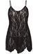 Сорочка бебі-дол Leg Avenue Rose Lace Flair Chemise Black, Queen Size SO9102 фото 2