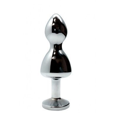 Металлическая анальная пробка Wooomy Lollypop Double Ball Metal Plug Blue M диаметр 3,1, длина 9,4 с SO7422 фото
