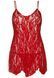 Сорочка бебі-дол Leg Avenue Rose Lace Flair Chemise Red, Queen Size SO9103 фото 2