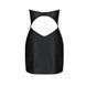Мінісукня з екошкіри Passion CELINE CHEMISE L/XL, black, шнурівка, трусики в комплекті SO6406 фото 6