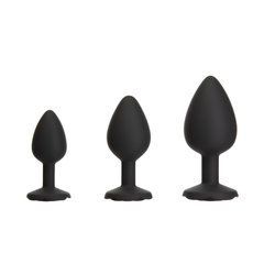 Набір силіконових анальних пробок BMS Roses Til&rsquo; Dawn Silicone Anal Plug Kit Starter Kit Black SX3150 фото