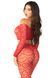 Комплект топ і легінси Leg Avenue Off The Shoulder, One Size, Red, довгий рукав SX1749 фото 4