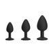 Набір силіконових анальних пробок BMS Roses Til&rsquo; Dawn Silicone Anal Plug Kit Starter Kit Black SX3150 фото 1